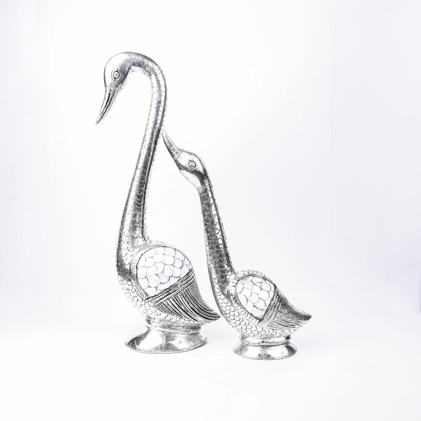 MOP Silver Swan Pair
