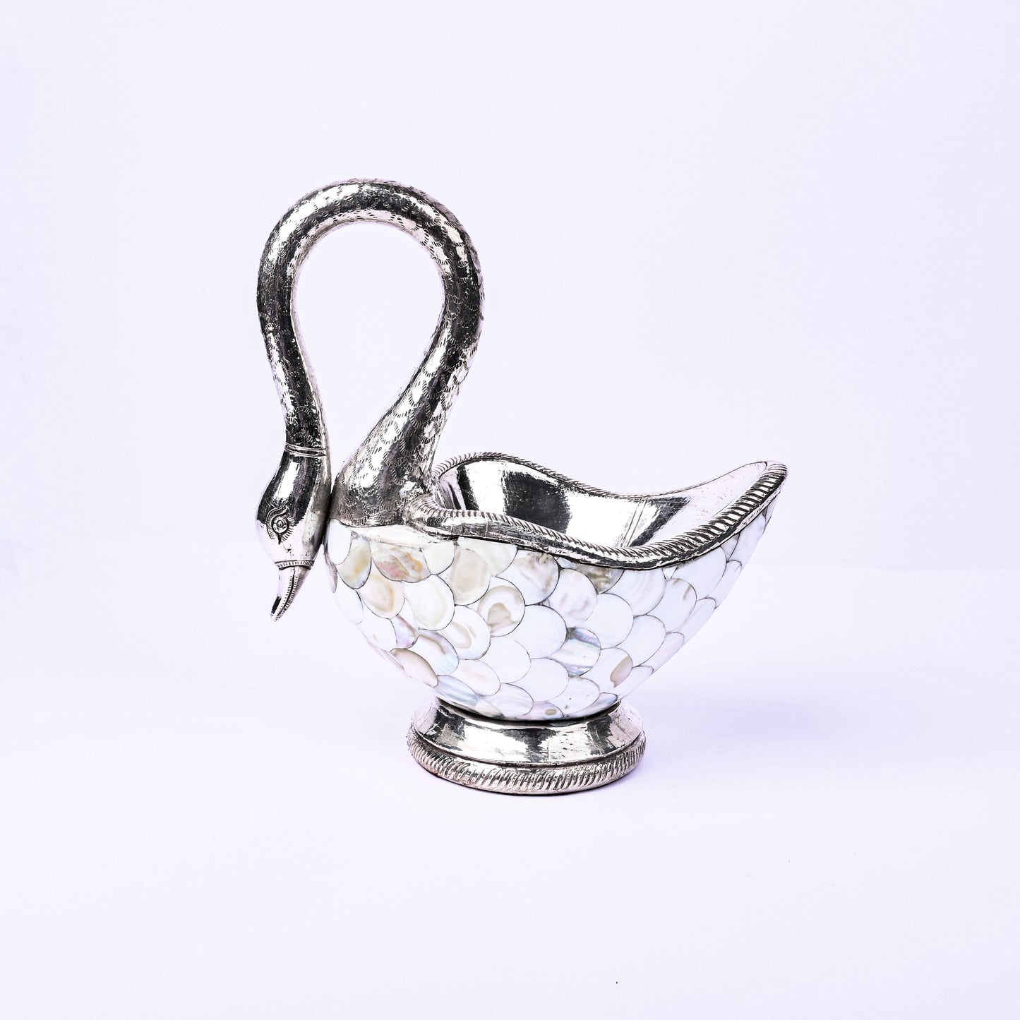 Silver MOP Swan Bowl