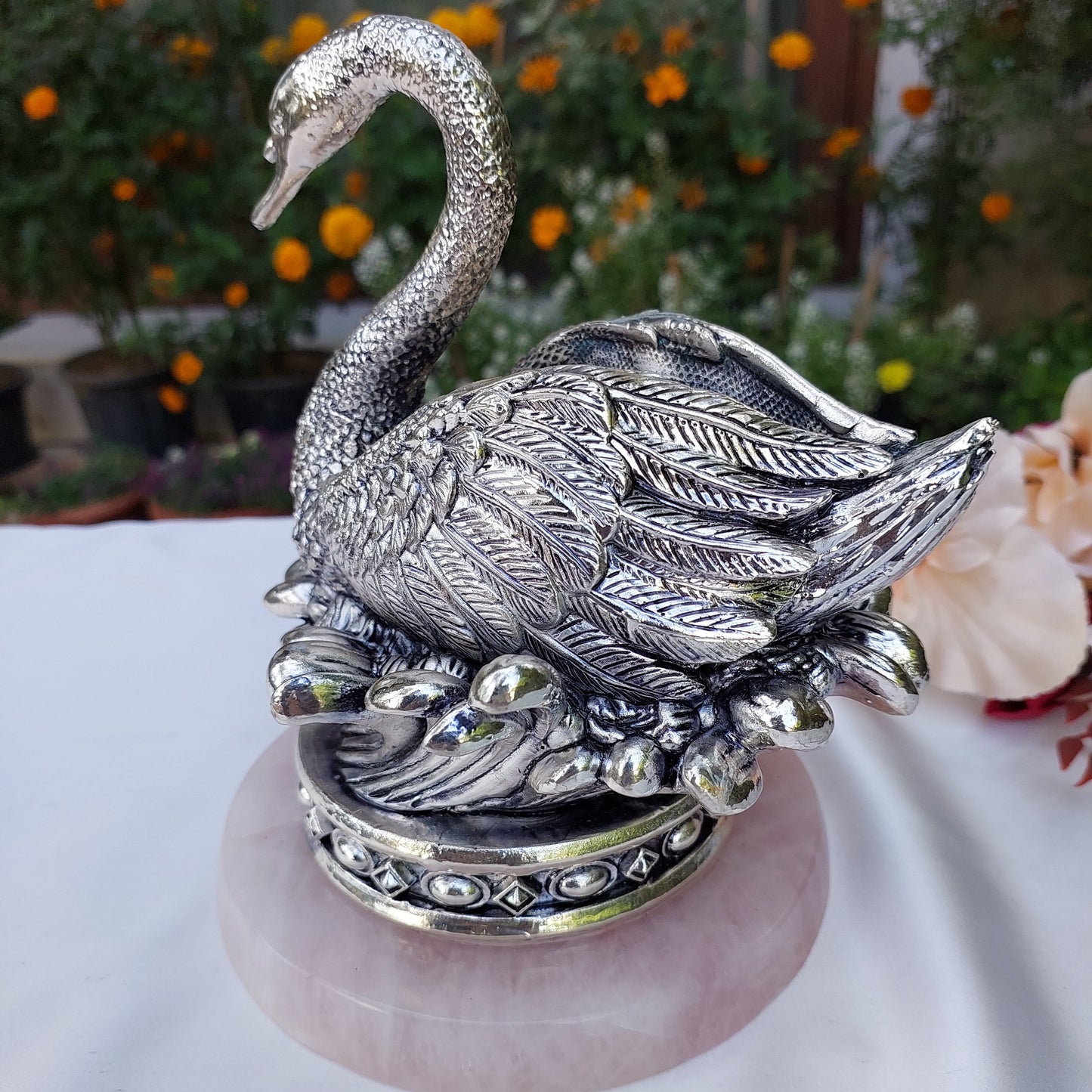 Rose Quartz Lotus Duck