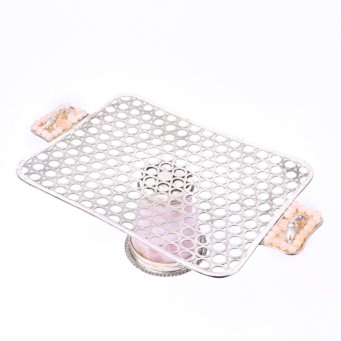 Checkered Rose Quartz Platter