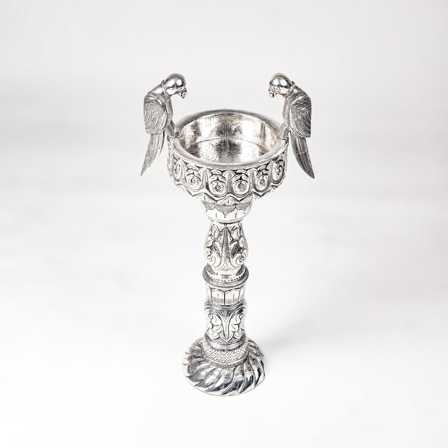 Silver Parrot Stand