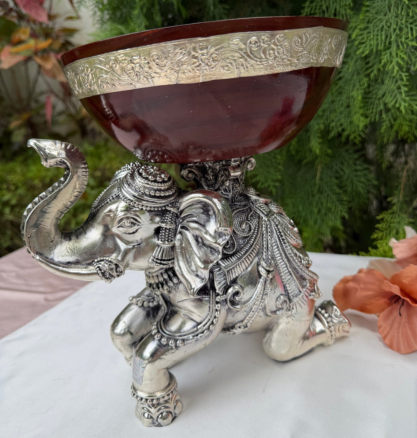 Silver Single Elephant Bowl
