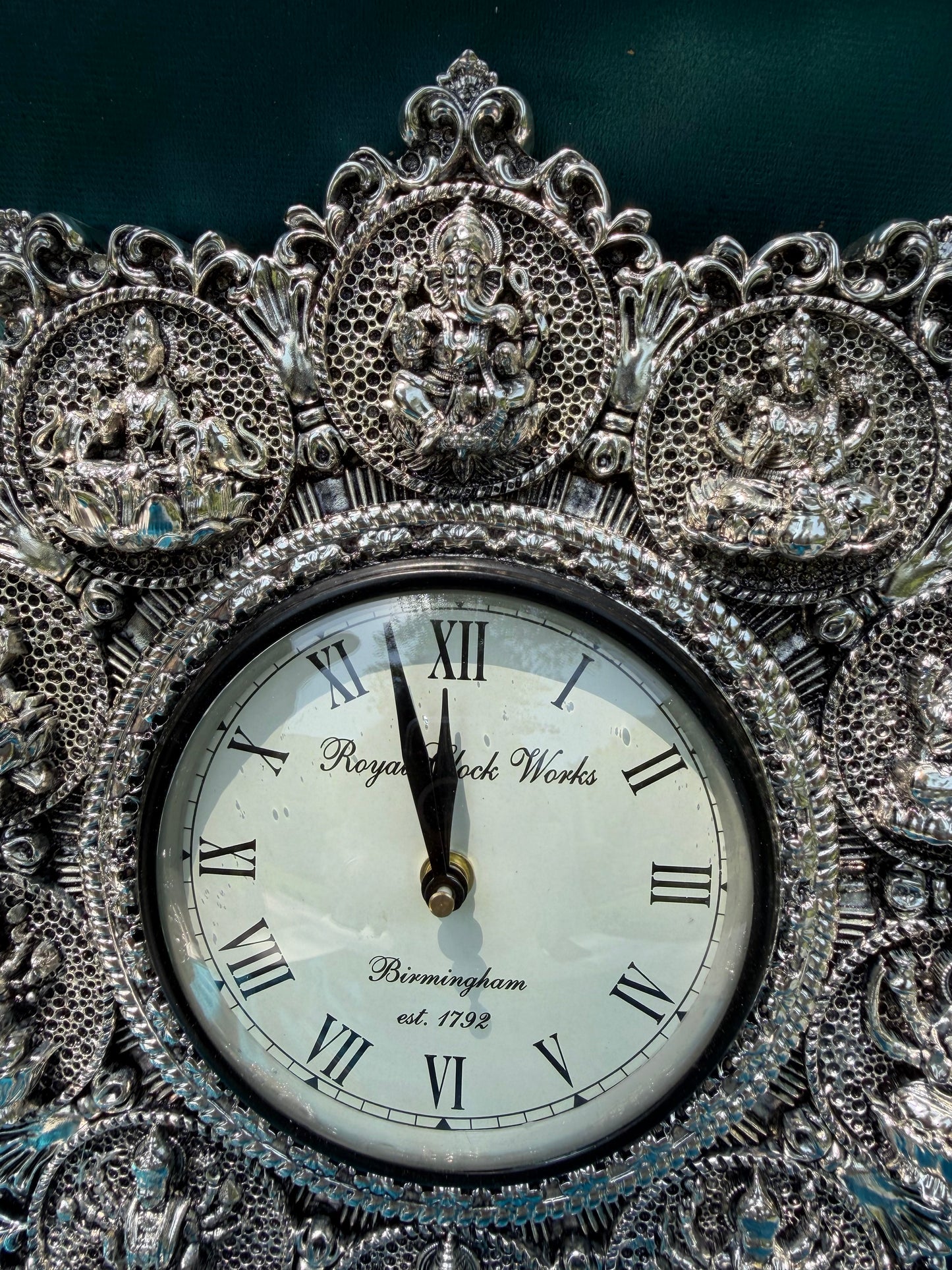 Silver Laxmi Clock