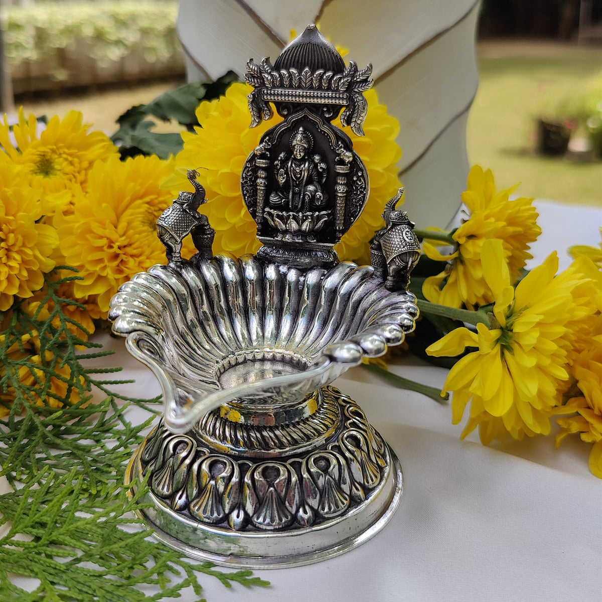 Silver Laxmi Diya