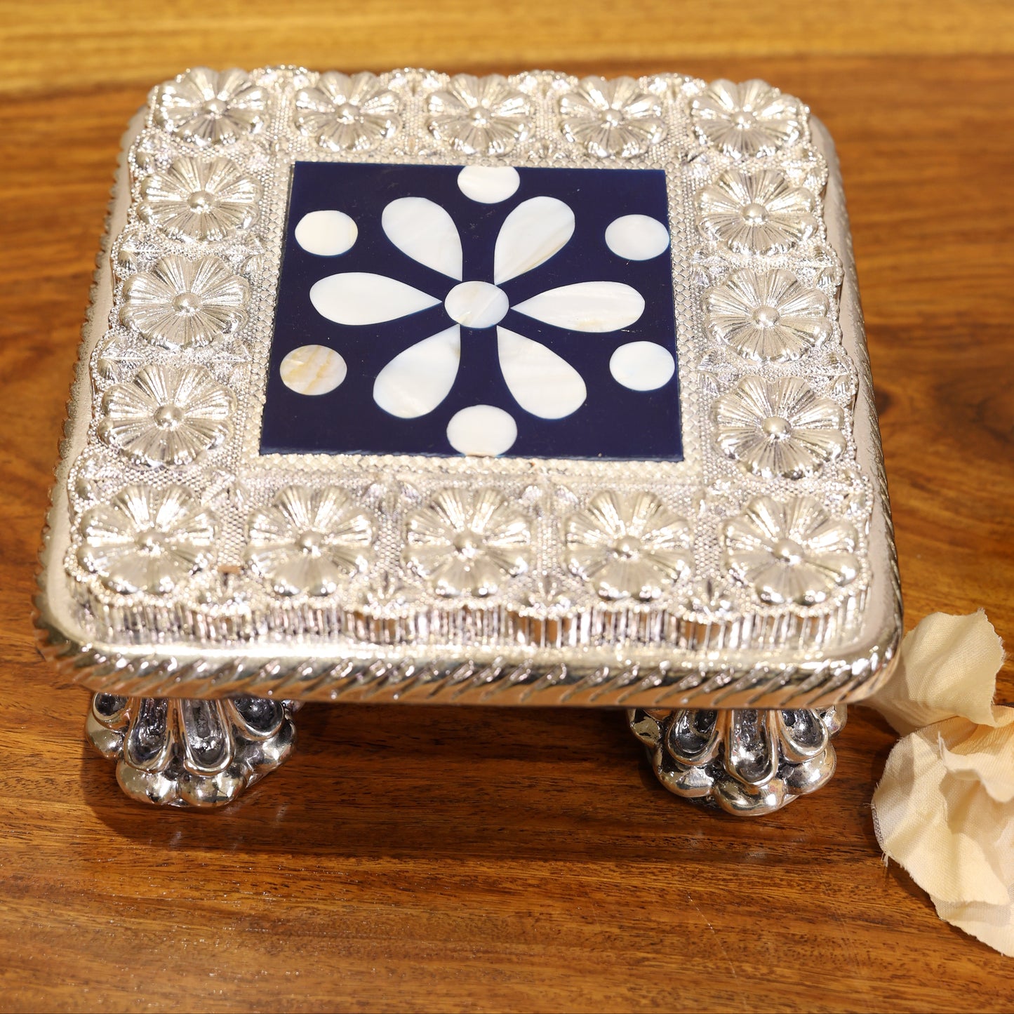 Silver Blue MOP Chowki