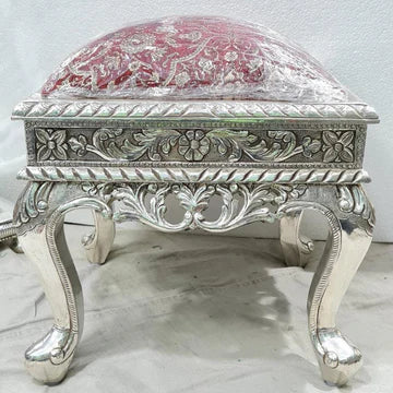 Product of Silver Pink Cushioned Chowki