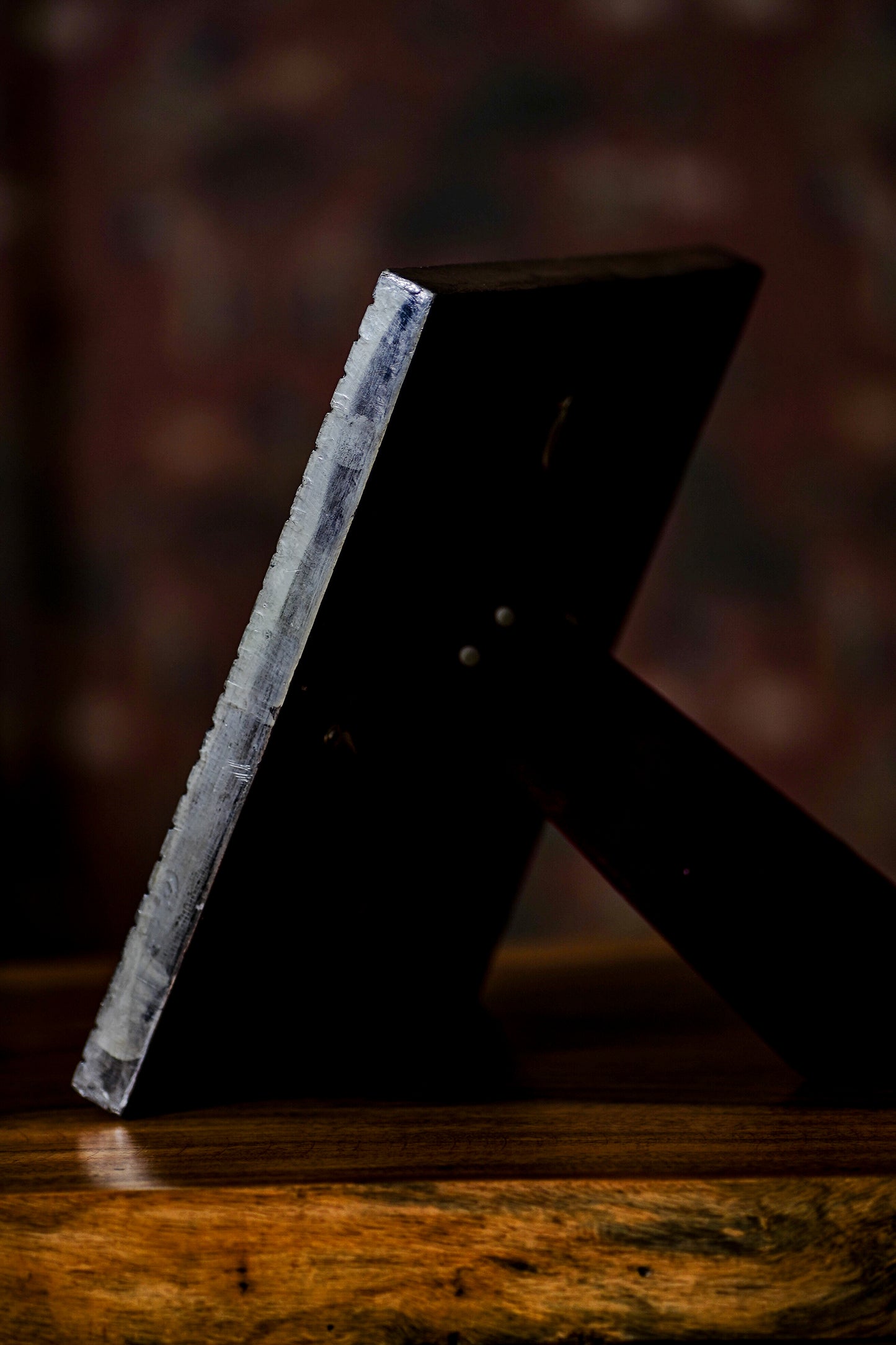 Silver Square Check Photo Frame