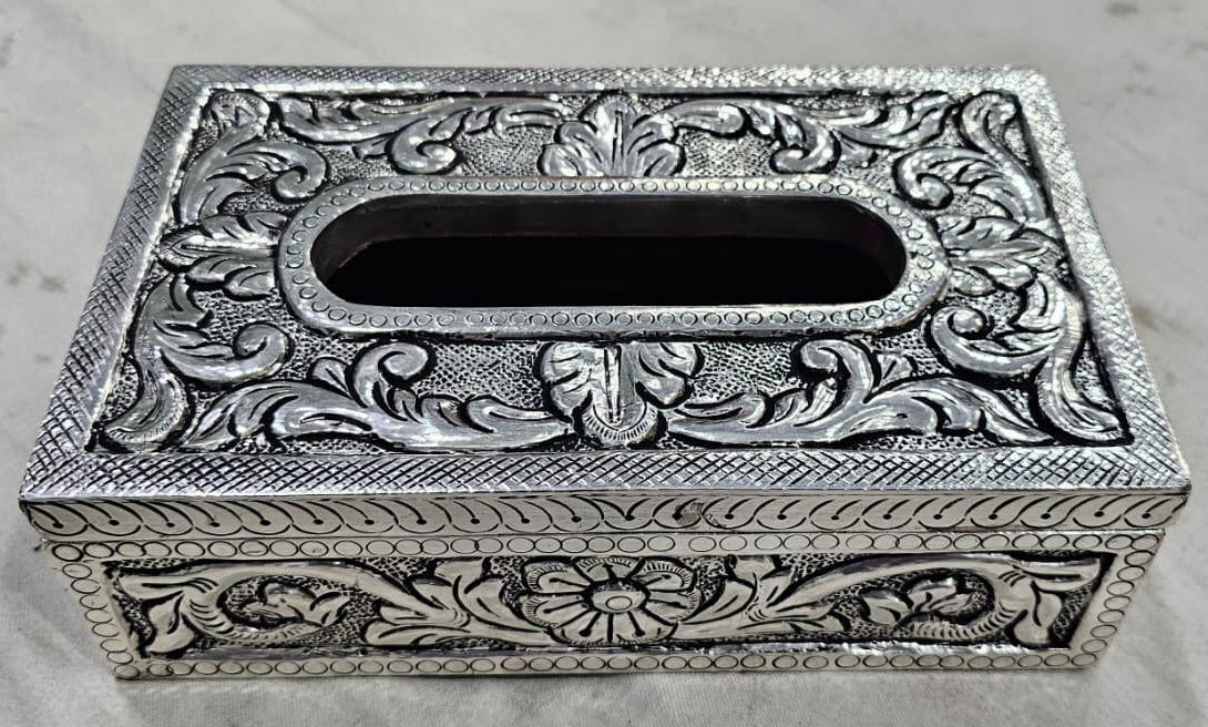 Silver Tissue Box