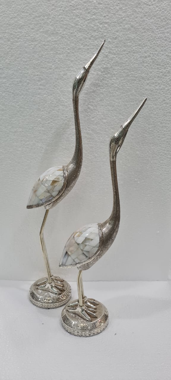 Pure Silver Swan Pair