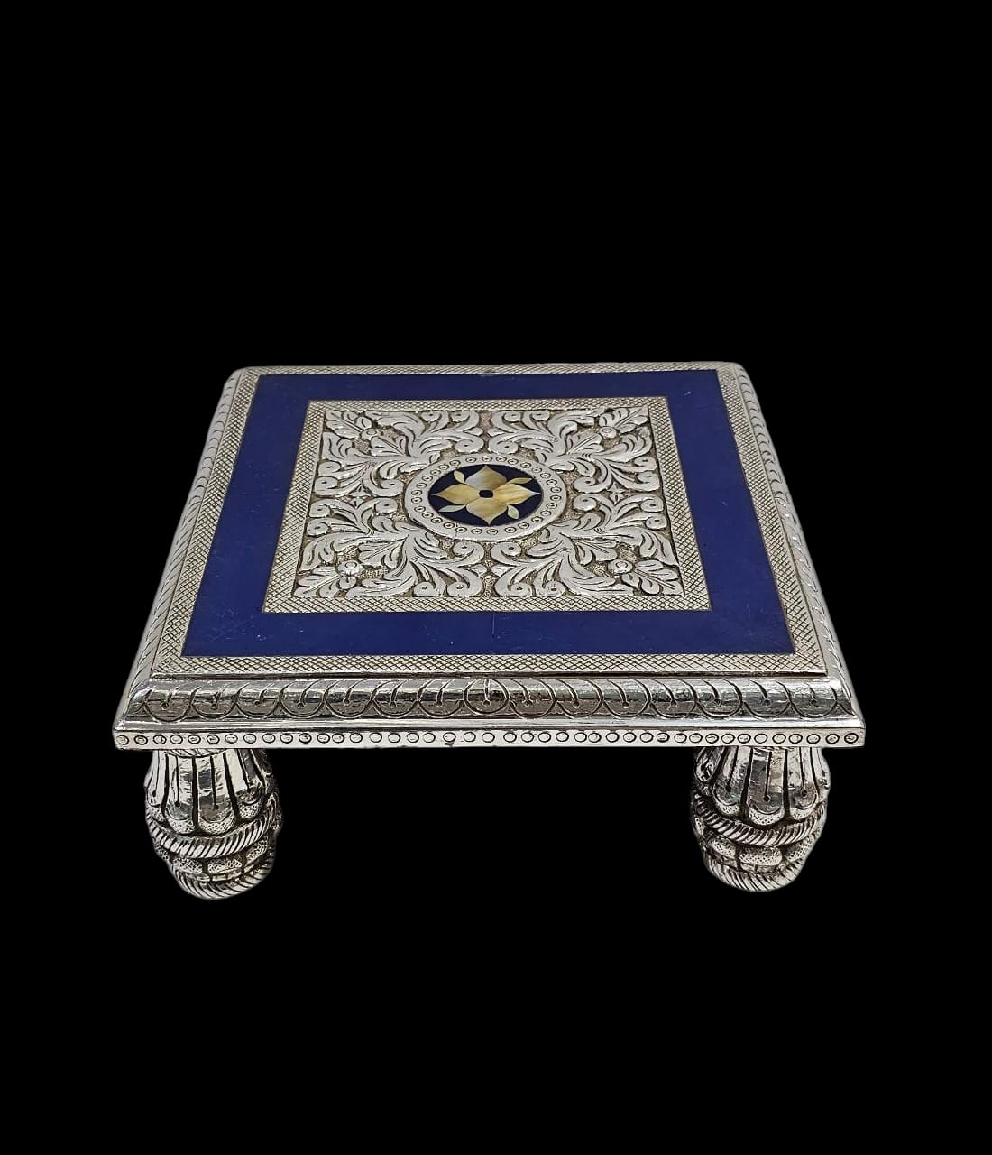 Silver MOP Blue Chowki