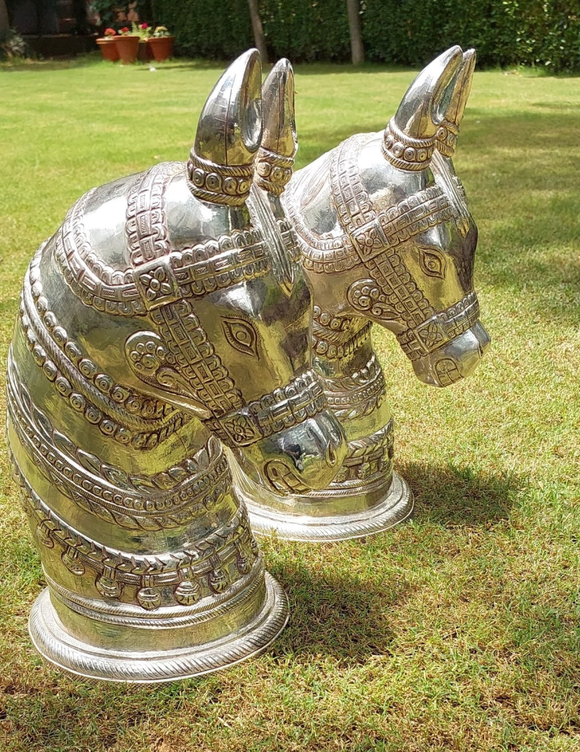 Silver Horse Pair