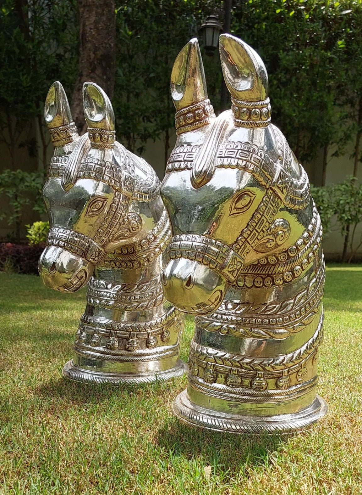 Silver Horse Pair