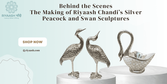 Behind the Scenes: The Making of Riyaash Chandi's Silver Peacock and Swan Sculptures