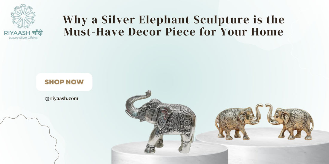 Buy Silver Elephant Sculpture - Riyaash chaandi