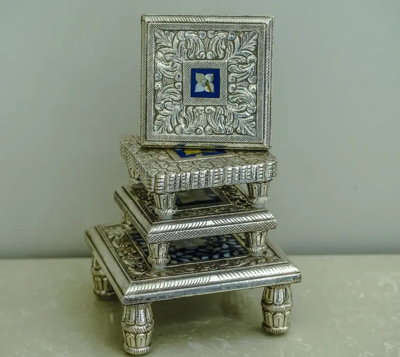 Luxury Meets Tradition: Best Silver Chowki Designs for Pooja Rooms