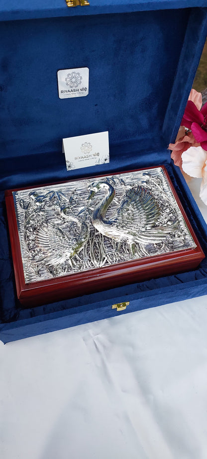 Silver Flamingo Dry-fruit Box