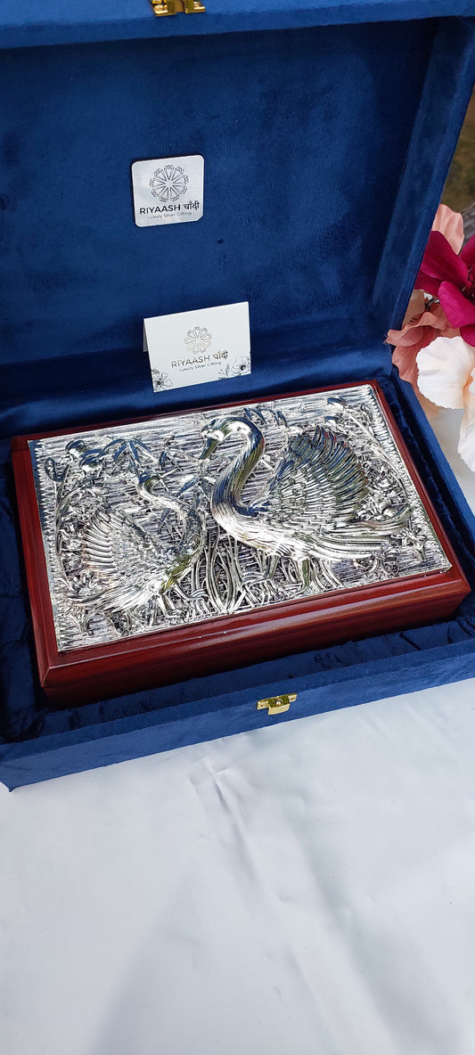 Silver Flamingo Dry-fruit Box