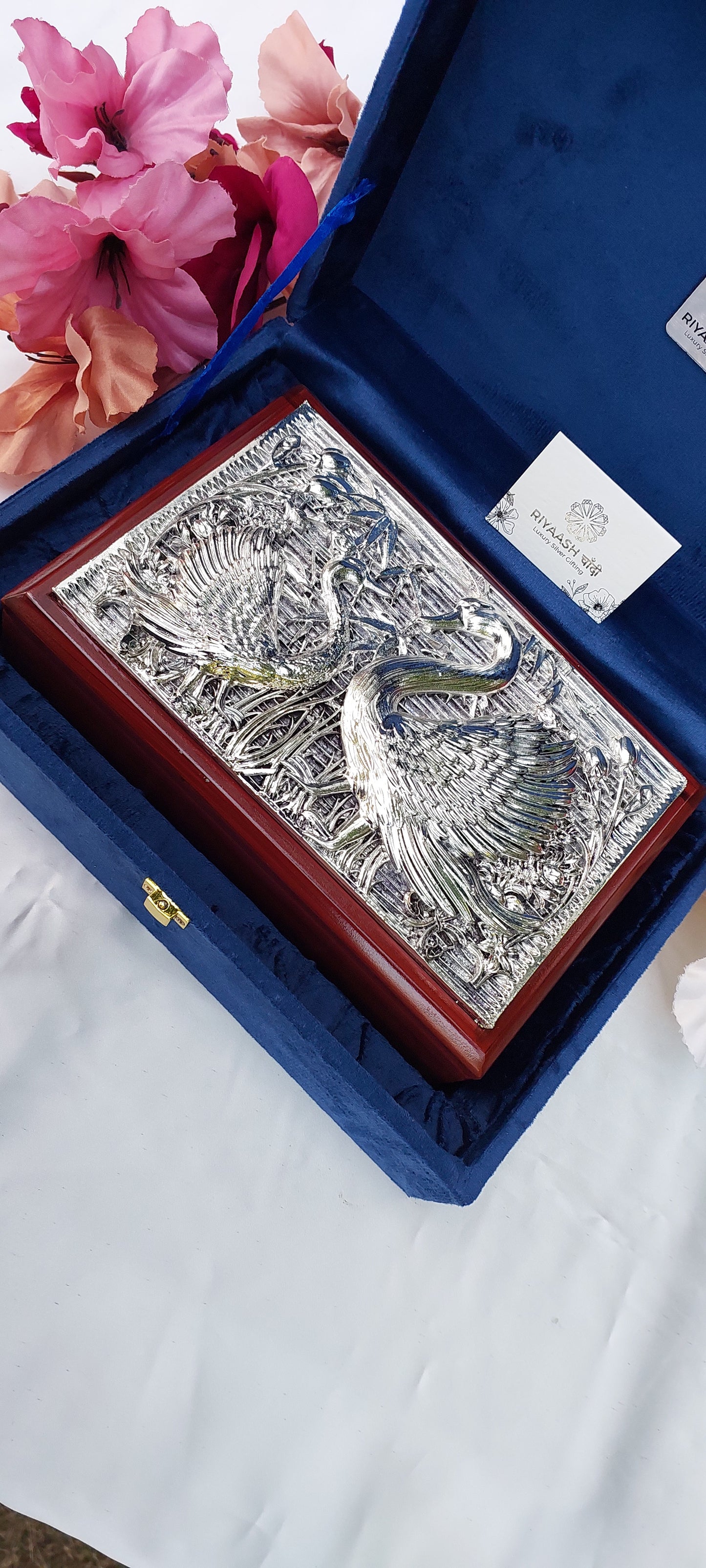 Silver Flamingo Dry-fruit Box