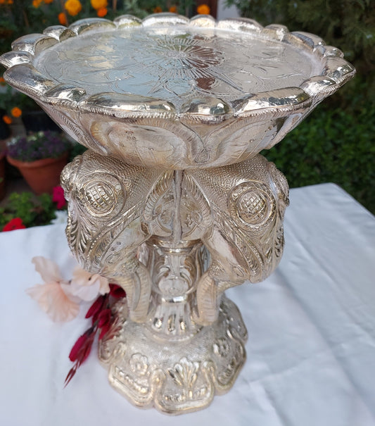 Silver Elephant Stand