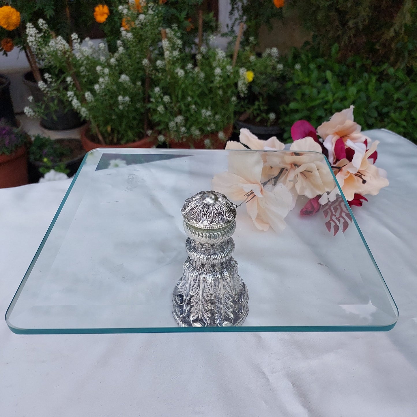 One Leg Silver Platter