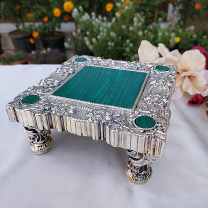 Green MOP Silver Chowki