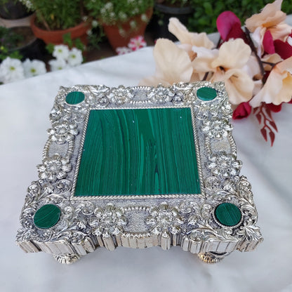 Green MOP Silver Chowki