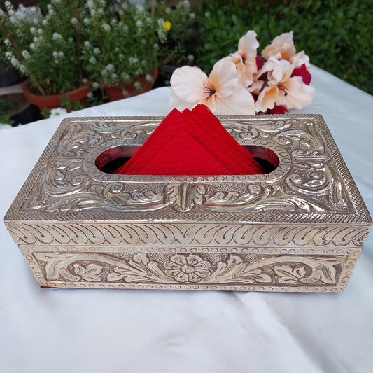 Silver Tissue Box