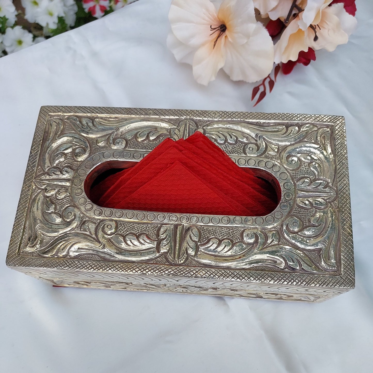 Silver Tissue Box