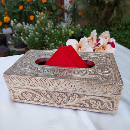 Silver Tissue Box