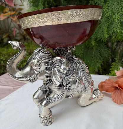 Silver Single Elephant Bowl