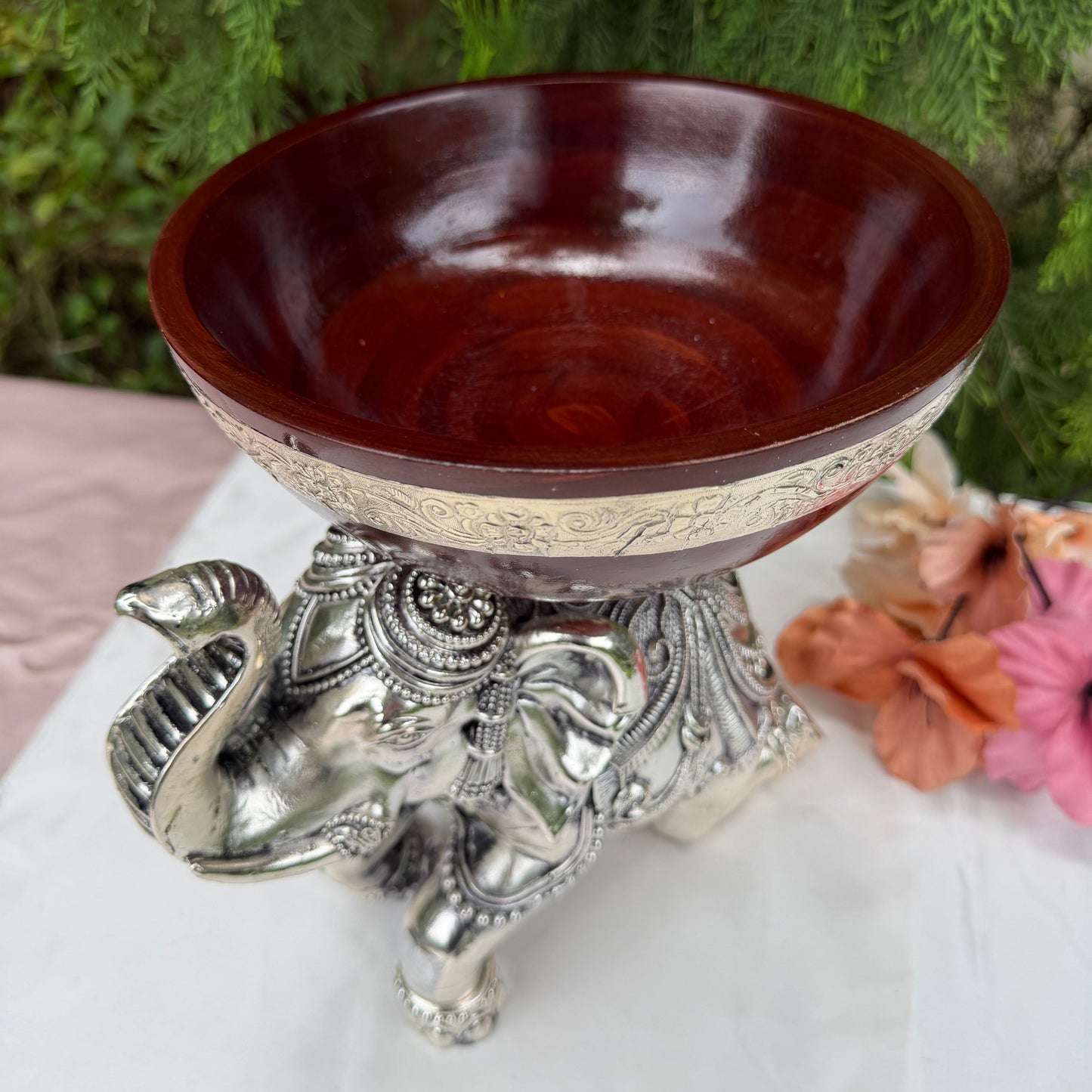 Silver Single Elephant Bowl