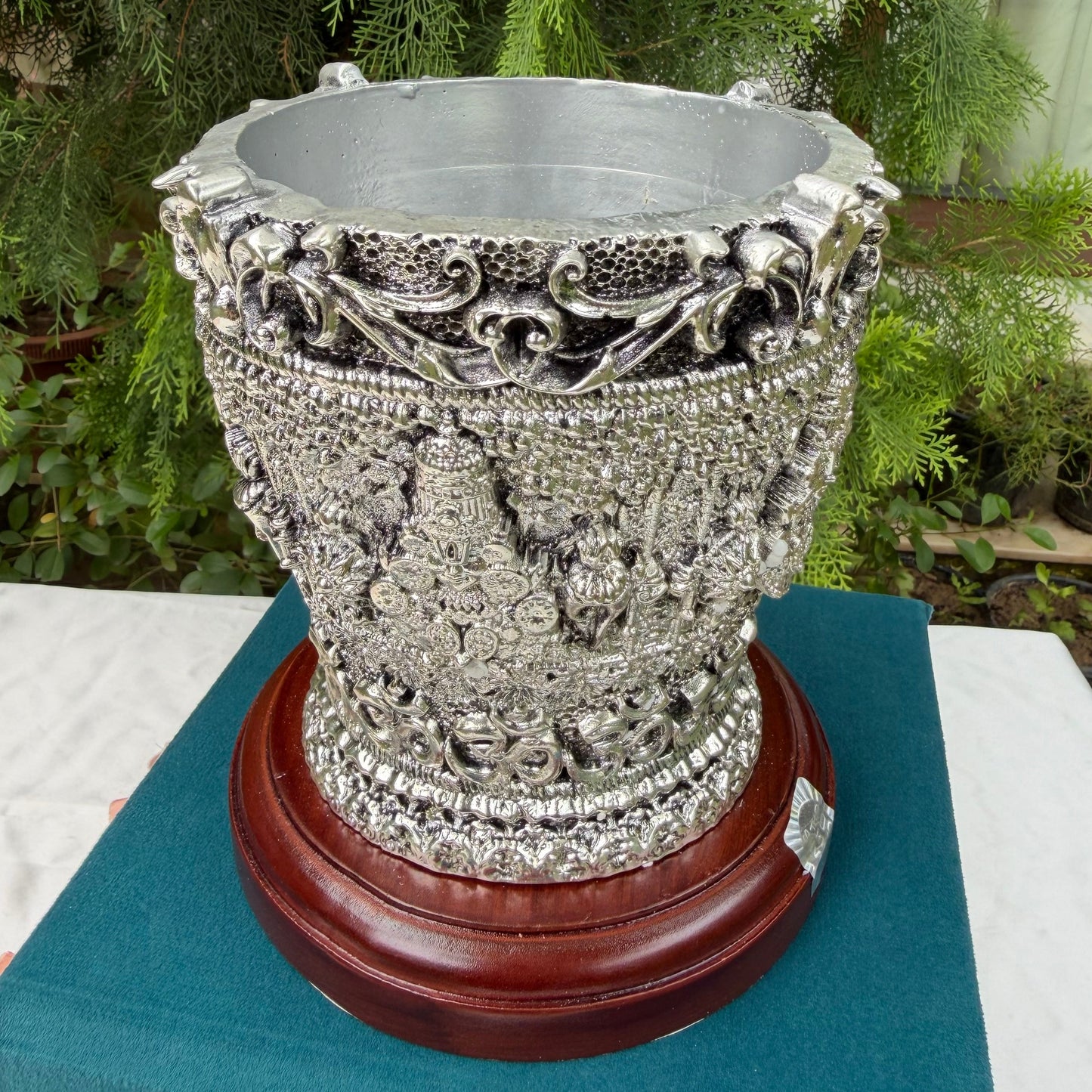 Silver Tulsi Pot