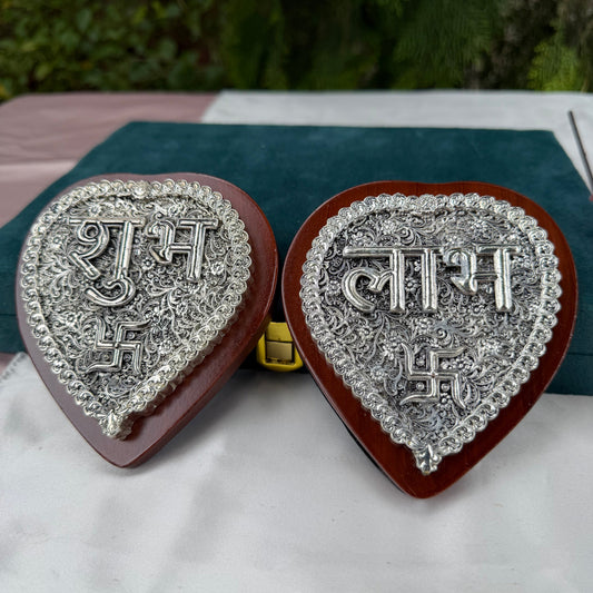 Silver New Design Shubh Labh Pair