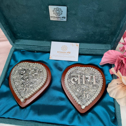 Silver New Design Shubh Labh Pair