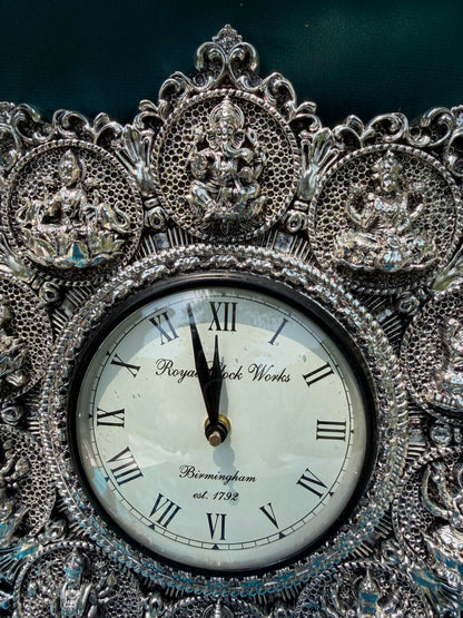 Silver Laxmi Clock