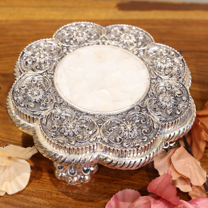 Silver MOP Round Chowki