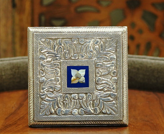 Silver MOP Blue Chowki