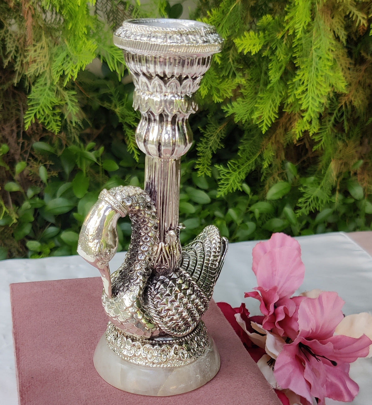Silver Duck Candle Stick