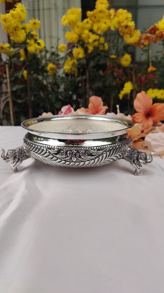 Pure Silver Elephant Leg Urli