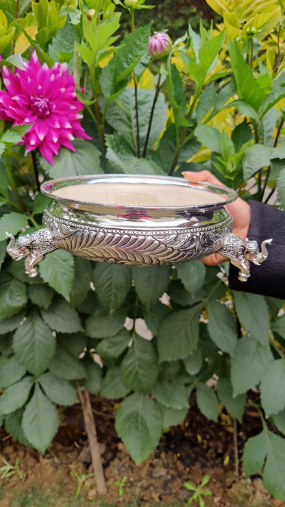 Pure Silver Elephant Leg Urli