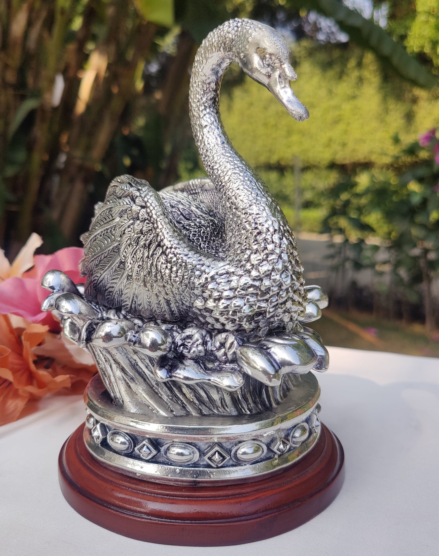 Silver Duck on Lotus