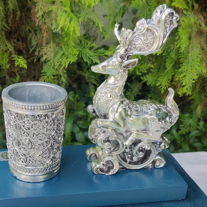 Silver Deer Pen Stand