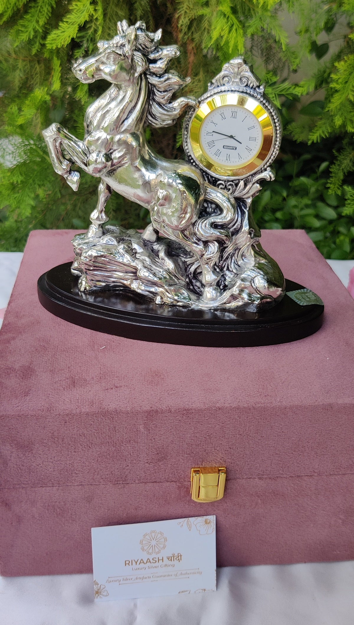 Silver Horse Table Watch