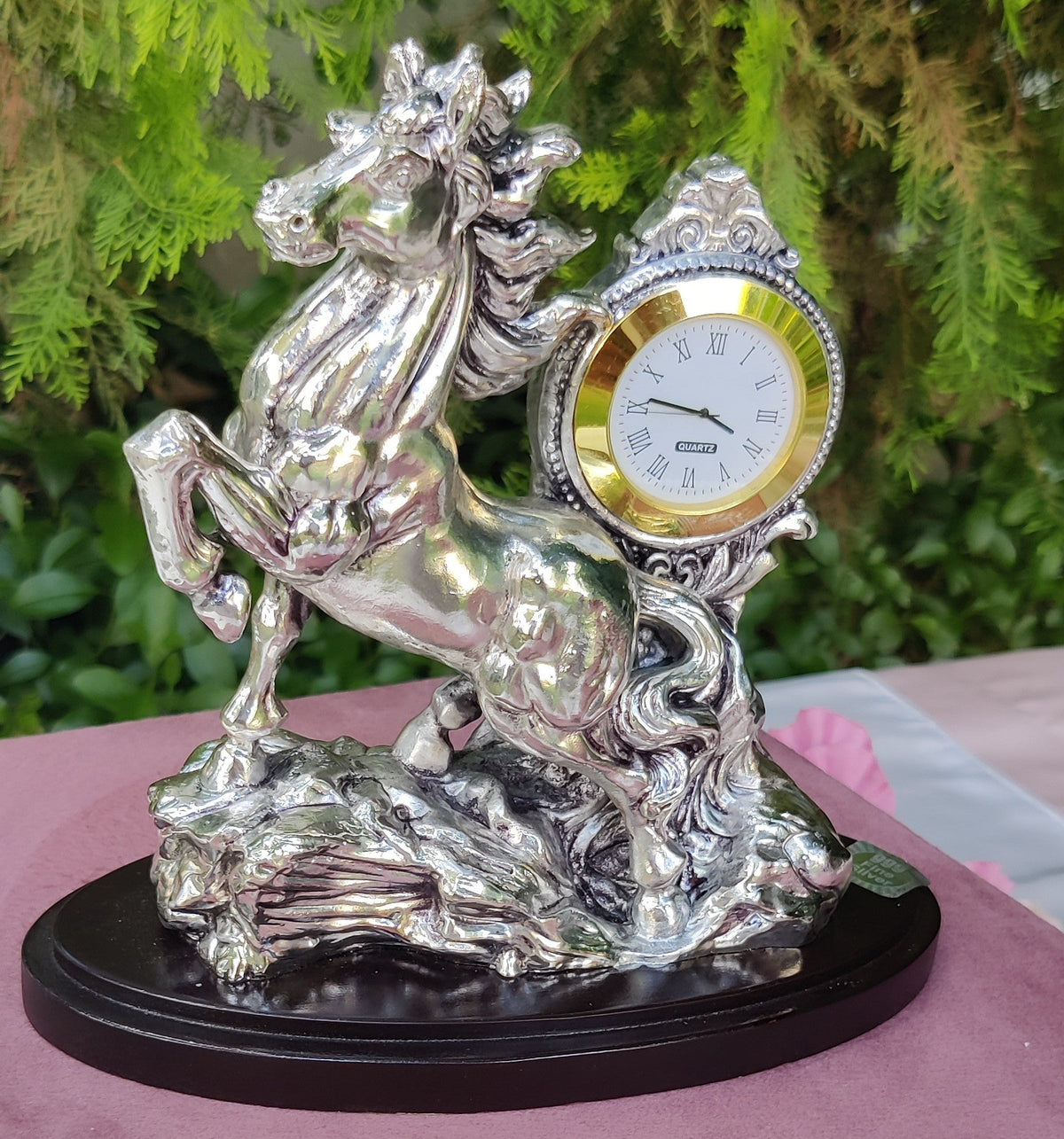 Silver Horse Table Watch