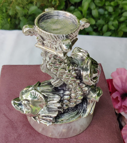 Silver Fish Candle Stand