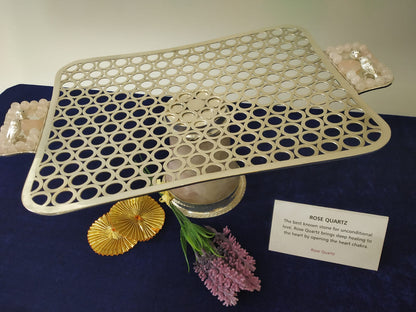 Checkered Rose Quartz Platter