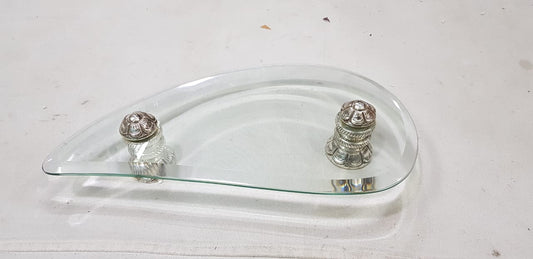 Curved Glass Silver Platter