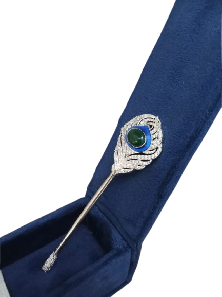 Silver Feather Tilak Stick