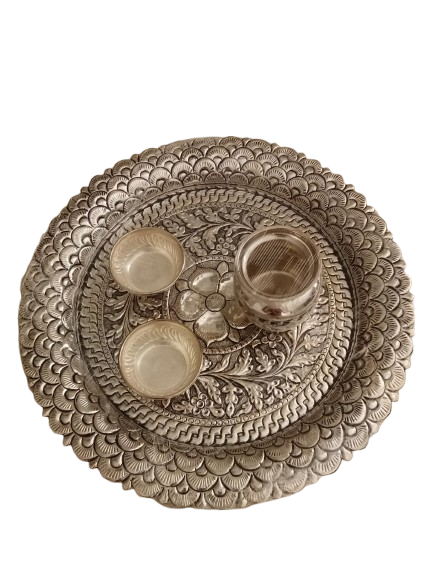 Silver Puja Thali Set