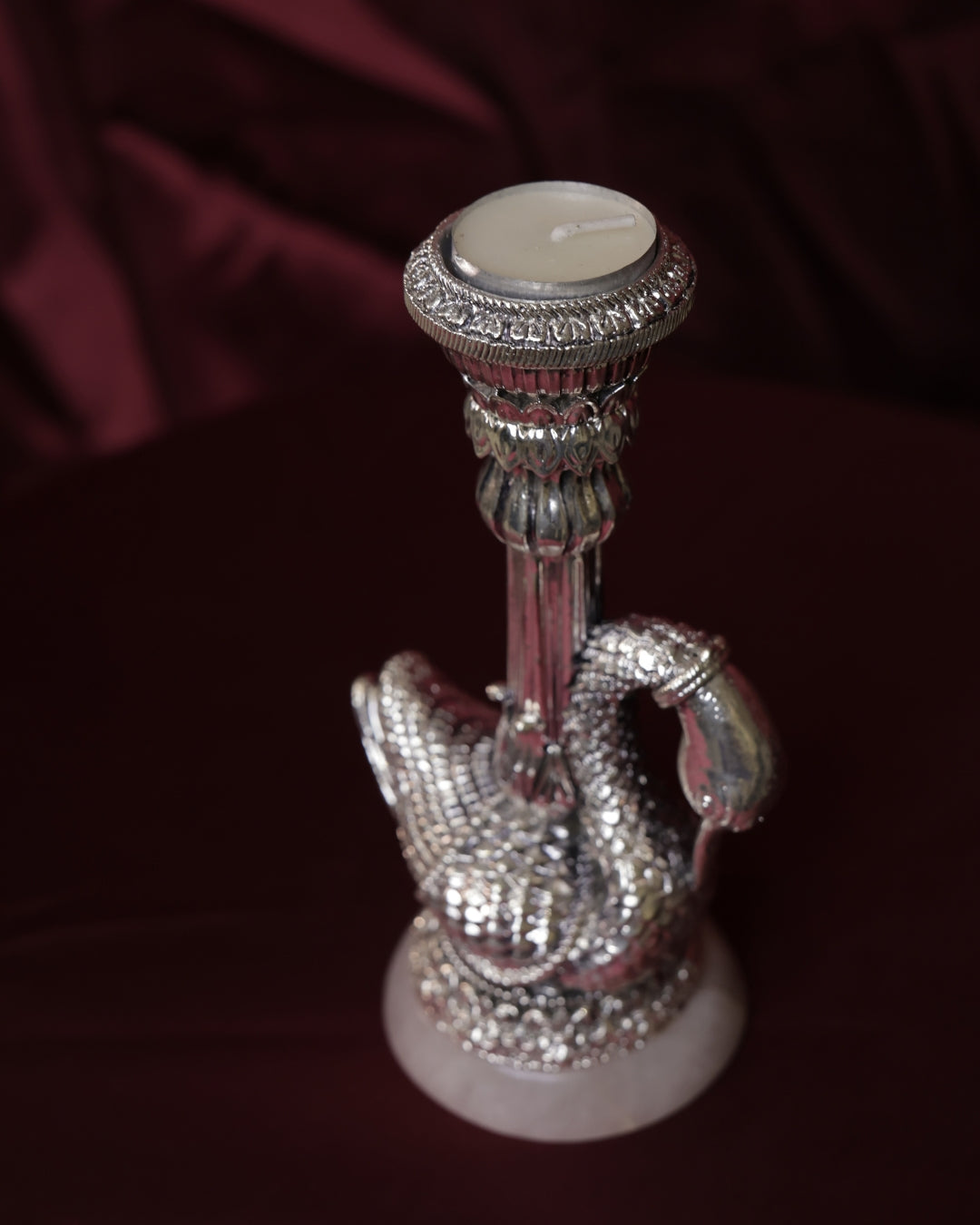 Silver Duck Candle Stick